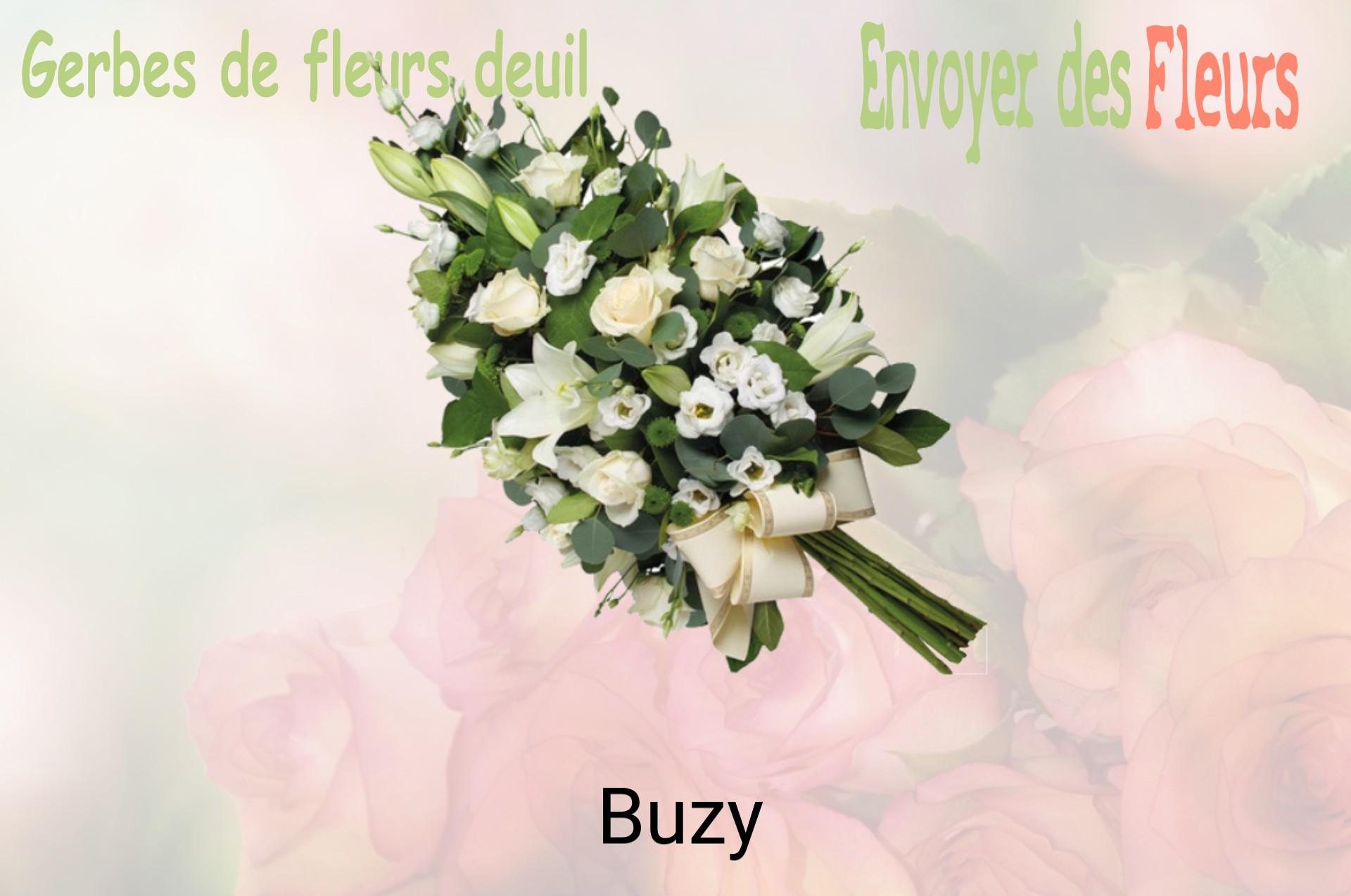 Gerbe de fleurs de deuil livrée à Buzy